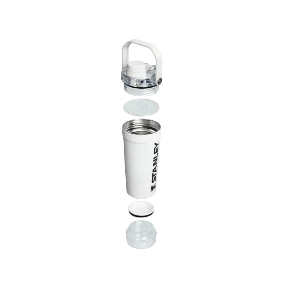 Stanley Protein Shaker Bottle for Gym, Sports Shaker with Mixing Strainer, Leak Resistant Fitness Bottle (White)