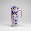 CloudCherry 1000ml Kuromi Tumbler with Straw and Handle, Cute Stainless Steel Insulated Travel Cup