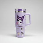CloudCherry 1000ml Kuromi Tumbler with Straw and Handle, Cute Stainless Steel Insulated Travel Cup