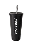 Starbucks Stainless Steel Insulated Tumbler with Straw &amp; Lid | Reusable Vacuum Travel Cup | Matte Black &amp; Metallic Gold Variants | Hot &amp; Cold Beverage Mug