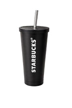 Starbucks Stainless Steel Insulated Tumbler with Straw &amp; Lid | Reusable Vacuum Travel Cup | Matte Black &amp; Metallic Gold Variants | Hot &amp; Cold Beverage Mug