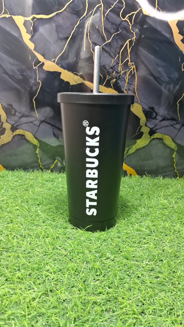 Starbucks Stainless Steel Insulated Tumbler with Straw &amp; Lid | Reusable Vacuum Travel Cup | Matte Black &amp; Metallic Gold Variants | Hot &amp; Cold Beverage Mug