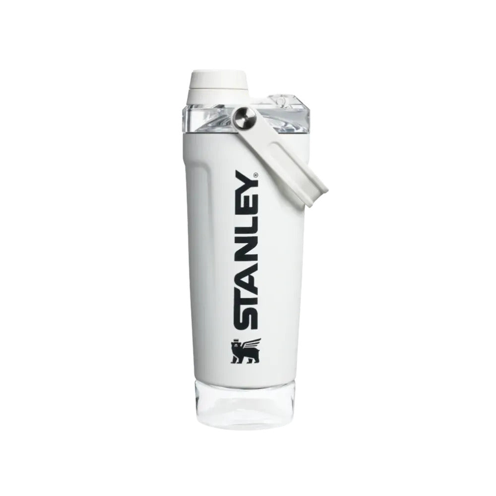 Stanley Protein Shaker Bottle for Gym, Sports Shaker with Mixing Strainer, Leak Resistant Fitness Bottle (White)