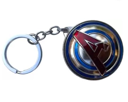 Rotating Superhero Style Metal Keychain, 360° Spinner Key Ring for Keys, Bags, Backpacks &amp; Gifting