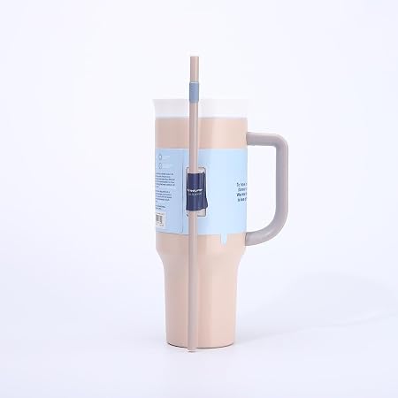 1200ml/40oz Stainless Steel Insulated Tumbler with Handle & Straw Vacuum Travel Mug with Leak-Resistant Dual Lid