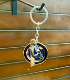 Rotating Superhero Style Metal Keychain, 360° Spinner Key Ring for Keys, Bags, Backpacks &amp; Gifting