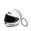 CloudCherry Mini Motorcycle Helmet Keychain with Auto Light & Sound Effect (White)