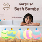 Bath Bomb Gift Set of 3 | Handmade Natural Bath Bombs with Epsom Salt, Almond Oil & Shea Butte