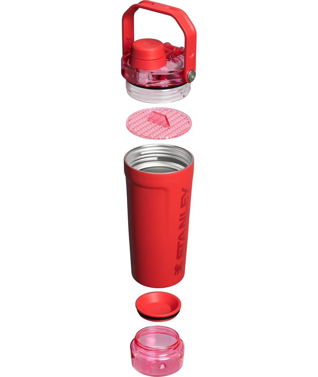 Stanley Protein Shaker Bottle for Gym, Sports Shaker with Mixing Strainer, Leak Resistant Fitness Bottle(Chilli Red)