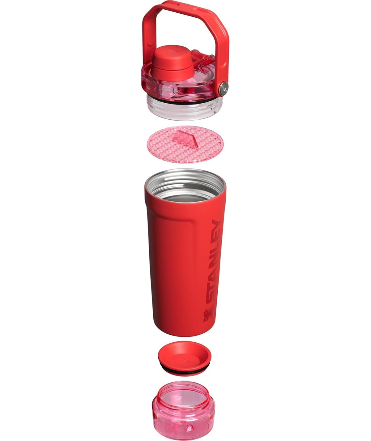 Stanley Protein Shaker Bottle for Gym, Sports Shaker with Mixing Strainer, Leak Resistant Fitness Bottle(Chilli Red)