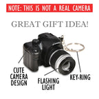 Cute Mini Camera Keychain with Flashing Light & Sound