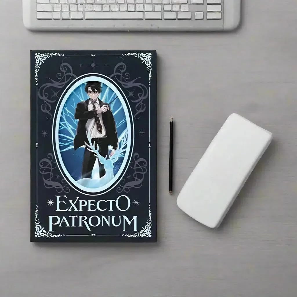 Harry Potter "Expecto Patronum" Hardcover Secret Storage Journal Notebook | Hidden Compartment Book Box | Magnetic Closure | 96 Sheets