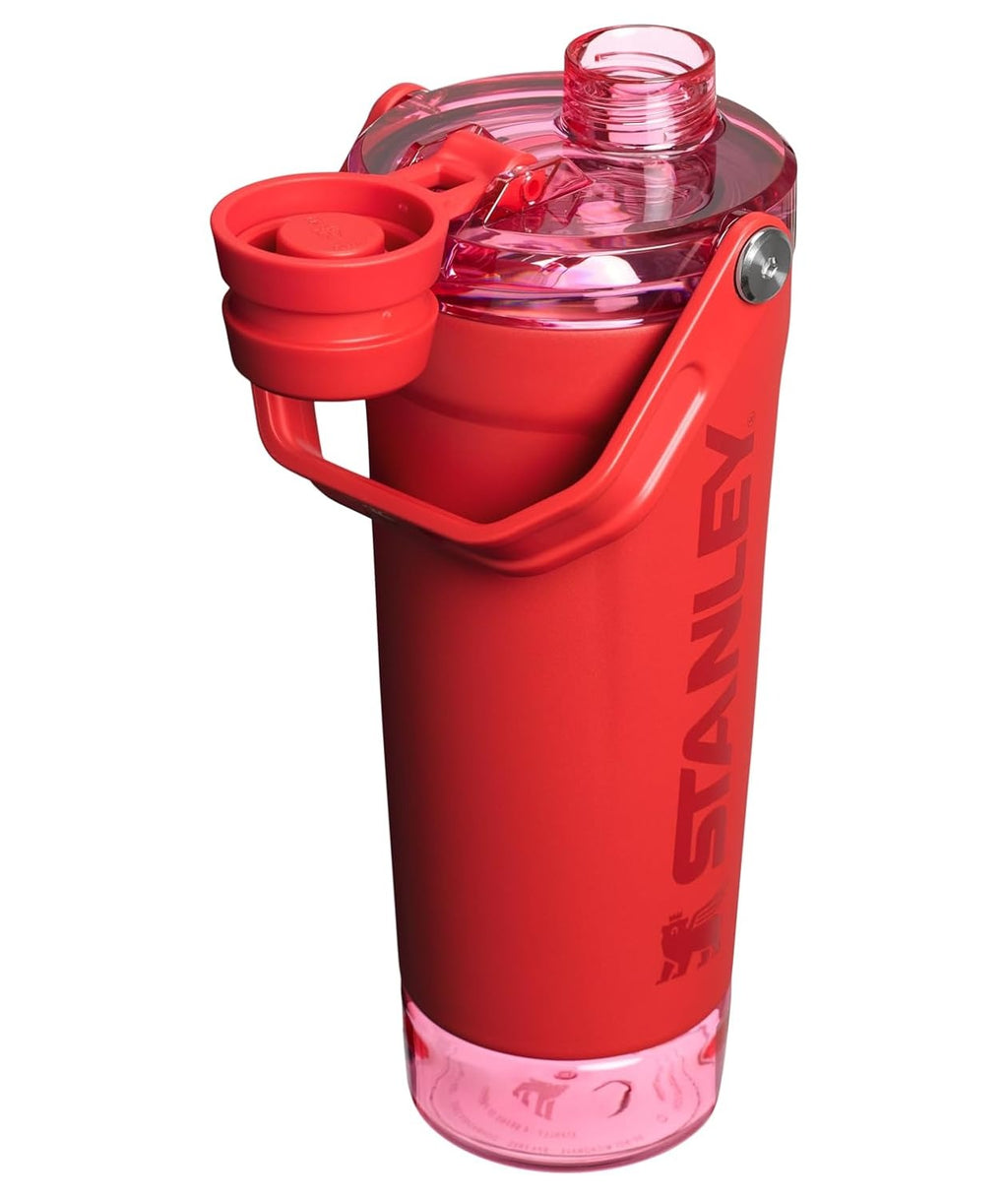 Stanley Protein Shaker Bottle for Gym, Sports Shaker with Mixing Strainer, Leak Resistant Fitness Bottle(Chilli Red)
