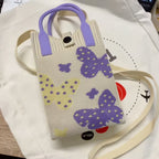 Knitted Phone Crossbody Bag for Women with Shoulder Strap & Snap Closure