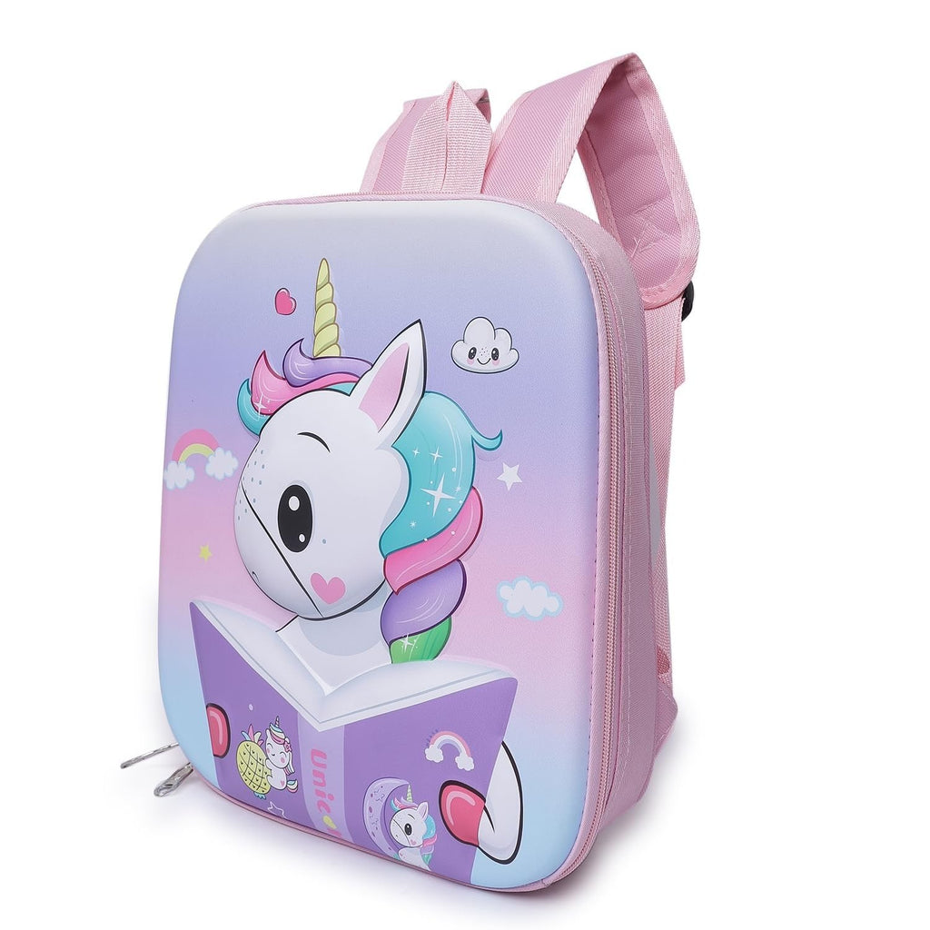 Unicorn Kids School Backpack | Lightweight 3D Cartoon School Bag with Breathable Mesh Back, Padded Straps & Spacious Compartments for Girls (Ages 3–8)