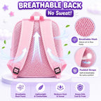 Unicorn Kids School Backpack | Lightweight 3D Cartoon School Bag with Breathable Mesh Back, Padded Straps & Spacious Compartments for Girls (Ages 3–8)
