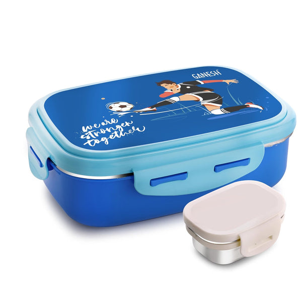 Stainless Steel Insulated Lunch Box, 750 ml + 140 ml, 2 Container Tiffin Box for Kids, School &amp; Office