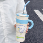 Cinnamoroll 1200ML Stainless Steel Insulated Tumbler with Handle &amp; Straw | Large Capacity Vacuum Flask | Leakproof Travel Mug | Gift Box Included