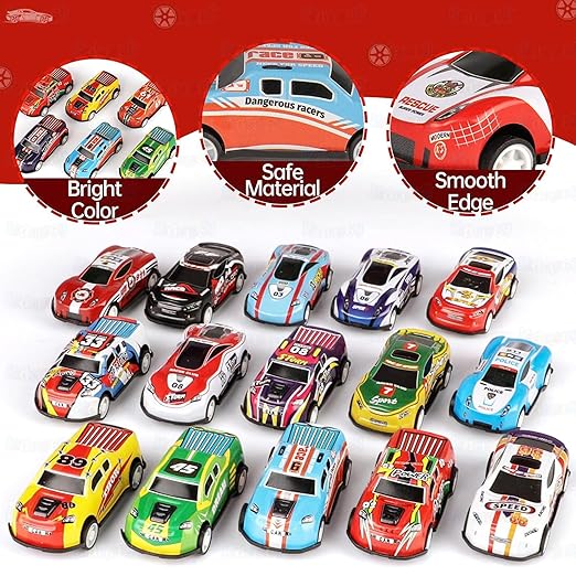 48-Piece Alloy Die-Cast Toy Car Set with Foldable Storage Container &amp; Multi-Level Parking Display | Mini Racing Cars Collection | Portable Carry Case | Kids Gift