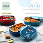 Stainless Steel Insulated Lunch Box, 750 ml + 140 ml, 2 Container Tiffin Box for Kids, School &amp; Office