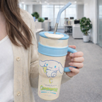 Hello Kitty 1200ML Kawaii Handle Tumbler with Straw – Leakproof Travel Cup for Girls & Women
