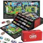48-Piece Alloy Die-Cast Toy Car Set with Foldable Storage Container &amp; Multi-Level Parking Display | Mini Racing Cars Collection | Portable Carry Case | Kids Gift