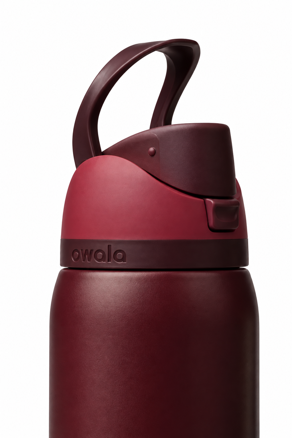 Owala FreeSip Insulated Stainless Steel Water Bottle with Straw for Sports, Travel, and School, 32oz(Burgundy)