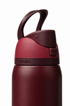 Owala FreeSip Insulated Stainless Steel Water Bottle with Straw for Sports, Travel, and School, 32oz(Burgundy)