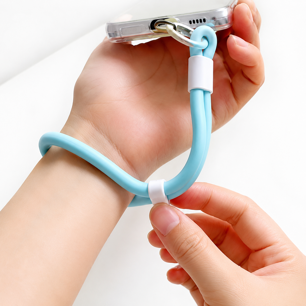 Adjustable Phone Wrist Strap with Universal Phone Patch & Secure Wrist Lanyard