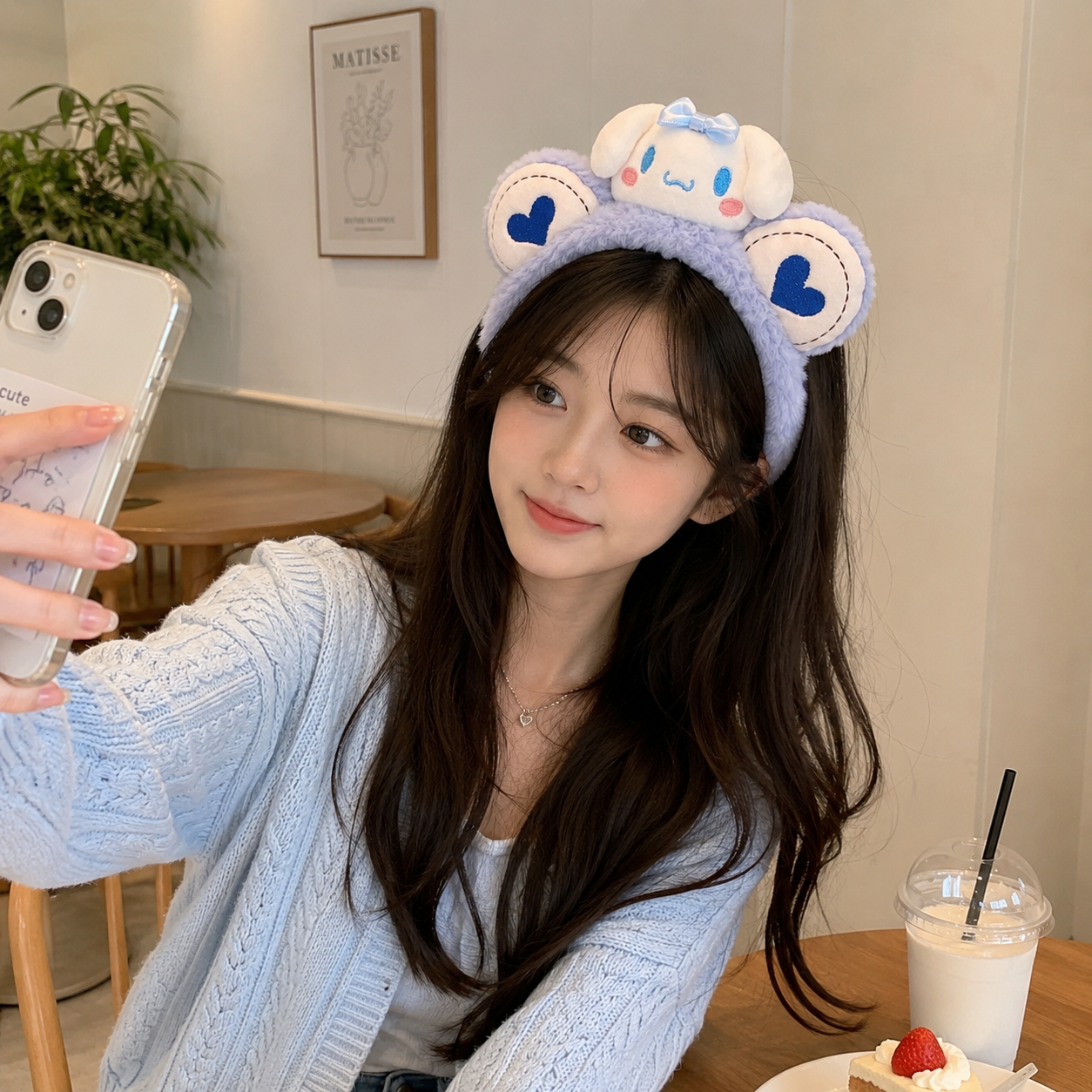 Plush Character Headband for Women & Girls Soft Cute Hair Band Costume Accessory