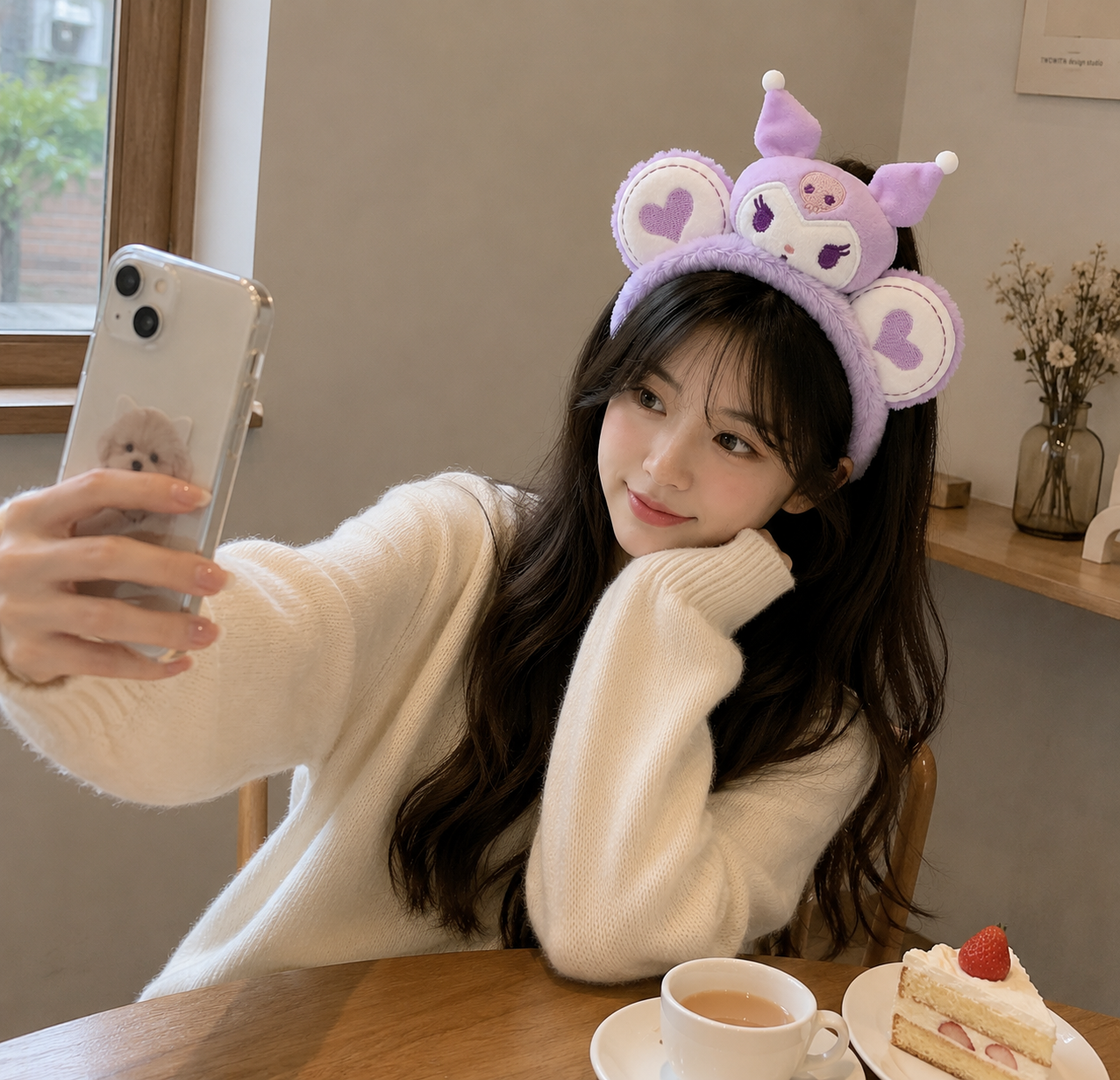 Plush Character Headband for Women & Girls Soft Cute Hair Band Costume Accessory
