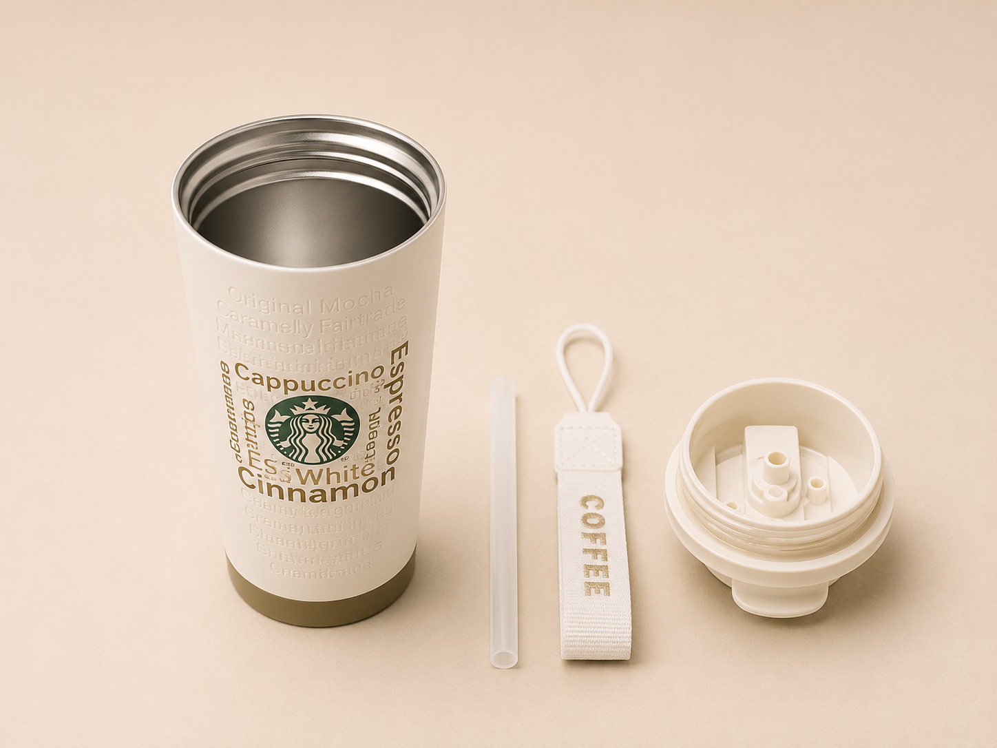 Starbucks Stainless Steel Vacuum Insulated Travel Tumbler | 473ML Coffee Mug with Leakproof Flip Lid | Double Wall Reusable Hot &amp; Cold Coffee Cup (White, Burgundy &amp; Floral Pink Variants)