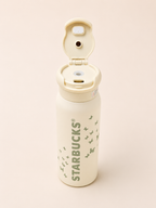 Starbucks® Butterfly Stainless Steel Insulated Water Bottle 2-in-1 Straw & Sip Lid | Leakproof Double Wall Vacuum Flask