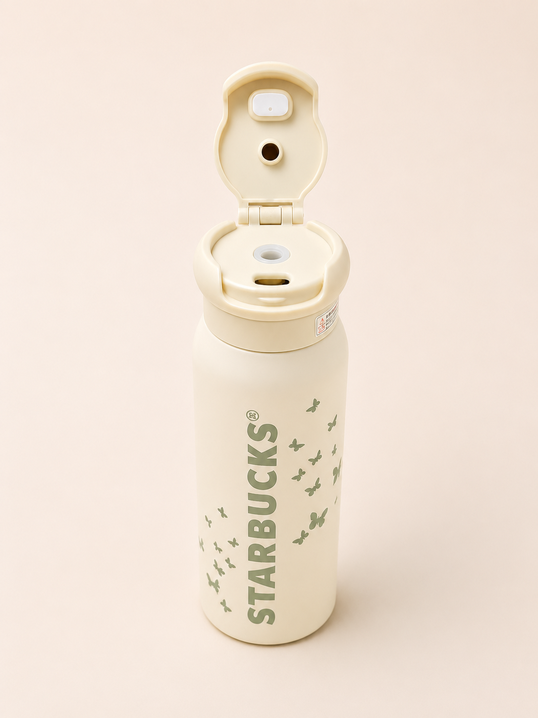 Starbucks® Butterfly Stainless Steel Insulated Water Bottle 2-in-1 Straw & Sip Lid | Leakproof Double Wall Vacuum Flask