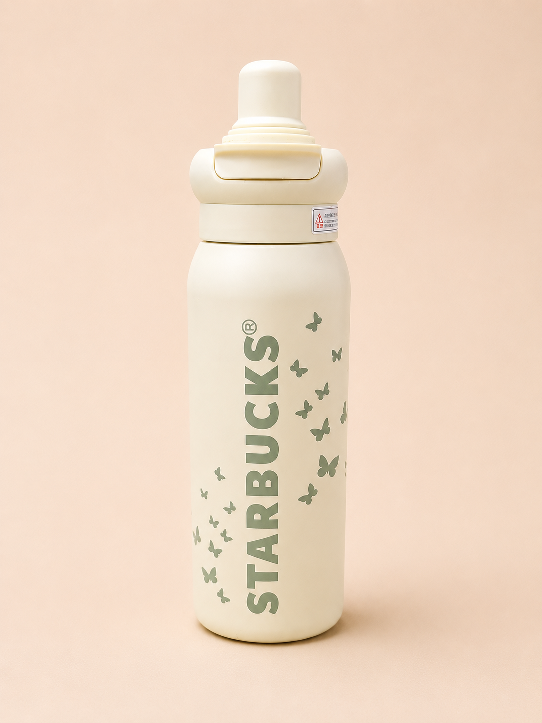 Starbucks® Butterfly Stainless Steel Insulated Water Bottle 2-in-1 Straw & Sip Lid | Leakproof Double Wall Vacuum Flask