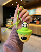 Cute Pop-Up Ice Cream Character Keychain | Kawaii Silicone Pendant | Portable Bag Charm | Collectible Keyring | Panda, Bear, Penguin &amp; Bunny Designs