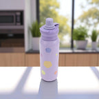 Pastel Lavender Water Bottle with Flip Straw Lid, Reusable Drinking Bottle for School, Gym & Travel