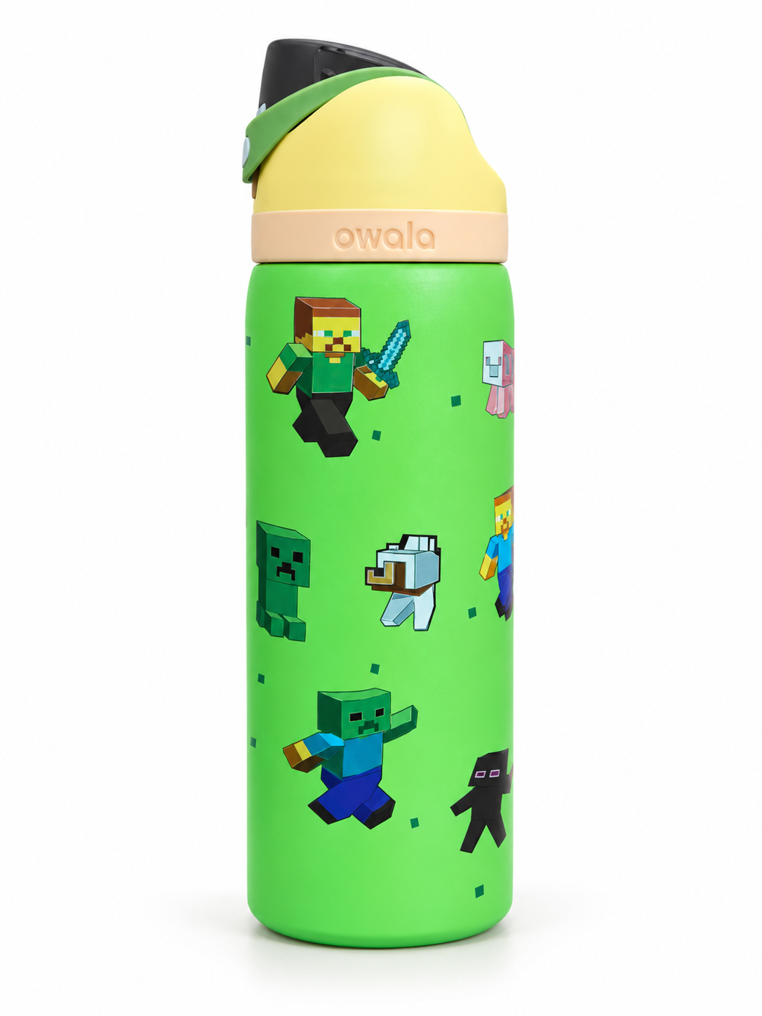 Owala x Minecraft FreeSip Insulated Stainless Steel Water Bottle with Straw for Sports, Travel, and School, 32oz