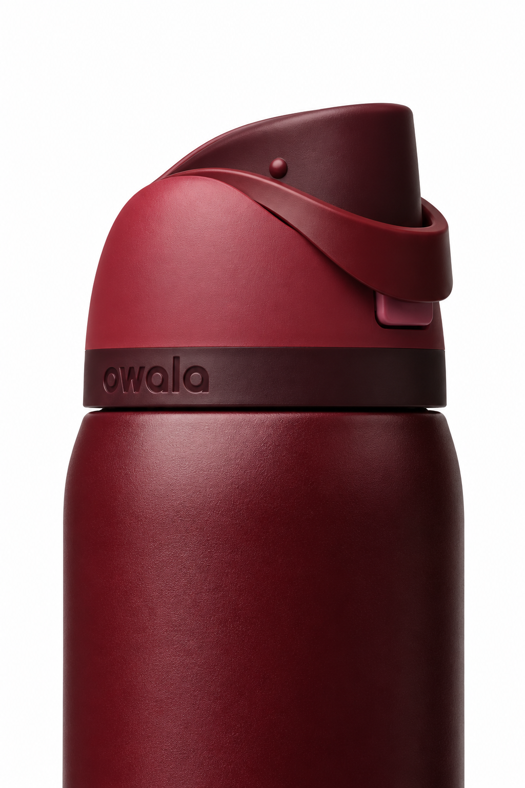 Owala FreeSip Insulated Stainless Steel Water Bottle with Straw for Sports, Travel, and School, 32oz(Burgundy)