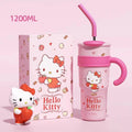 Hello Kitty 1200ML Kawaii Handle Tumbler with Straw – Leakproof Travel Cup for Girls & Women