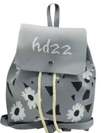 Knitted Canvas Backpack for Women with Drawstring Closure &amp; Adjustable Straps