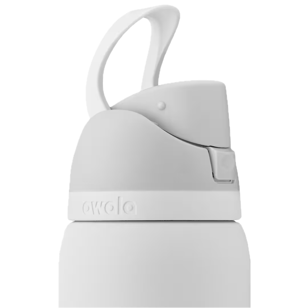 Owala FreeSip Insulated Stainless Steel Water Bottle with Straw for Sports, Travel, and School, 32oz(White)