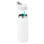 Owala FreeSip Insulated Stainless Steel Water Bottle with Straw for Sports, Travel, and School, 32oz(White)