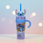 Stitch Tumbler with Straw and Handle, Cute Stainless Steel Insulated Travel Water Cup