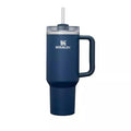 Stanley Tumbler with Handle and Straw, Stainless Steel Insulated Travel Cup(Dark Blue)