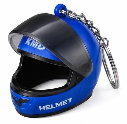 Mini Motorcycle Helmet Keychain with Opening Visor & Hanging Pendant