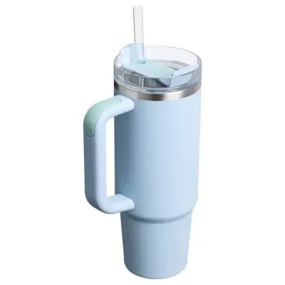 Stanley Tumbler with Handle and Straw, Stainless Steel Insulated Travel Cup(Blue)