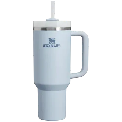 Stanley Tumbler with Handle and Straw, Stainless Steel Insulated Travel Cup(Blue)
