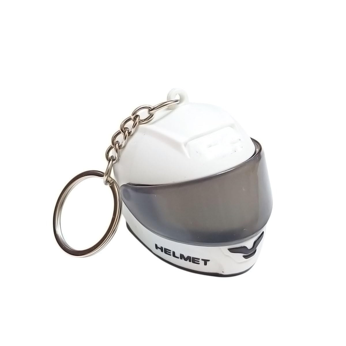 Mini Motorcycle Helmet Keychain with Opening Visor & Hanging Pendant