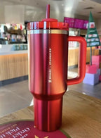 Stanley + Starbucks Tumbler with Handle and Straw, Stainless Steel Insulated Travel Cup